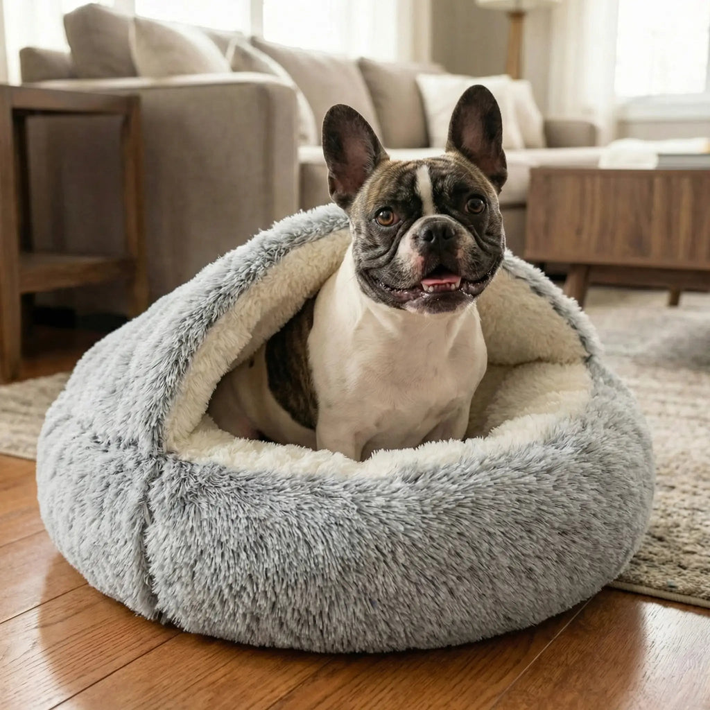 Calming Cowry Pet Bed – Cozy Anti-Anxiety Dog & Cat Bed