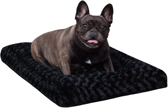 Washable Plush Dog Bed – Anti-Slip Crate Mat