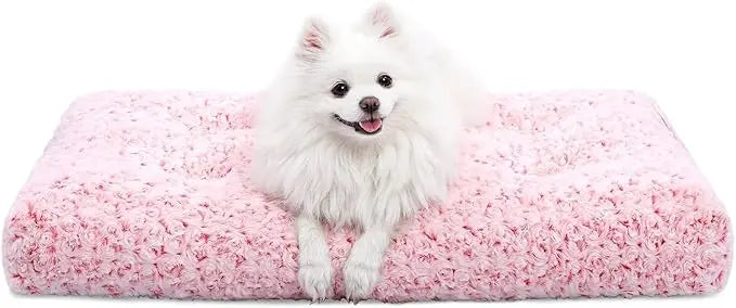 Washable Plush Dog Bed – Anti-Slip Crate Mat