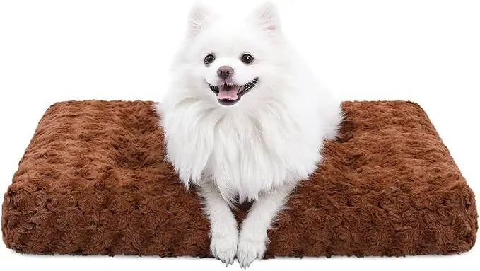 Washable Plush Dog Bed – Anti-Slip Crate Mat