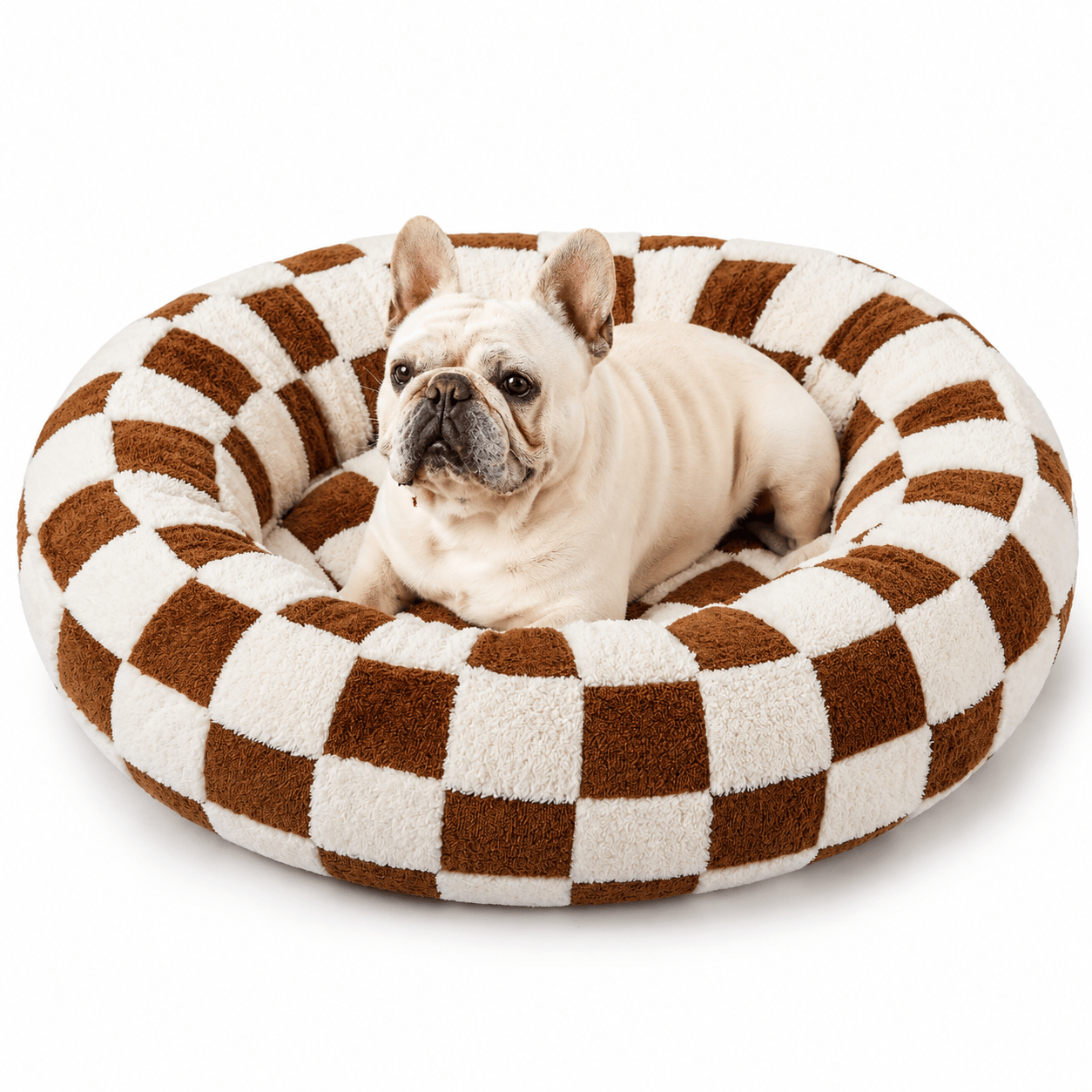 Soft Plush Donut Bed for Dogs & Cats