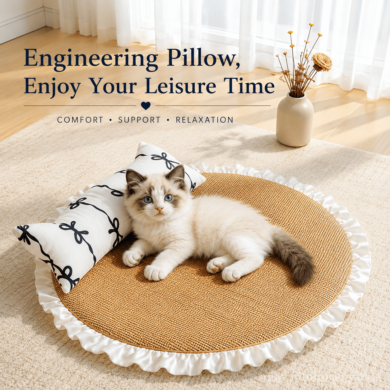 Cooling Cat Sofa Bed with Pillow