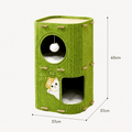 Cat Tree House with Scratcher & Condo