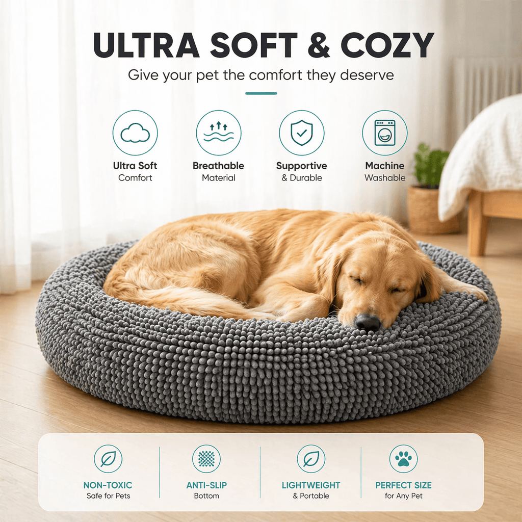 Removable & Washable Round Cat Bed