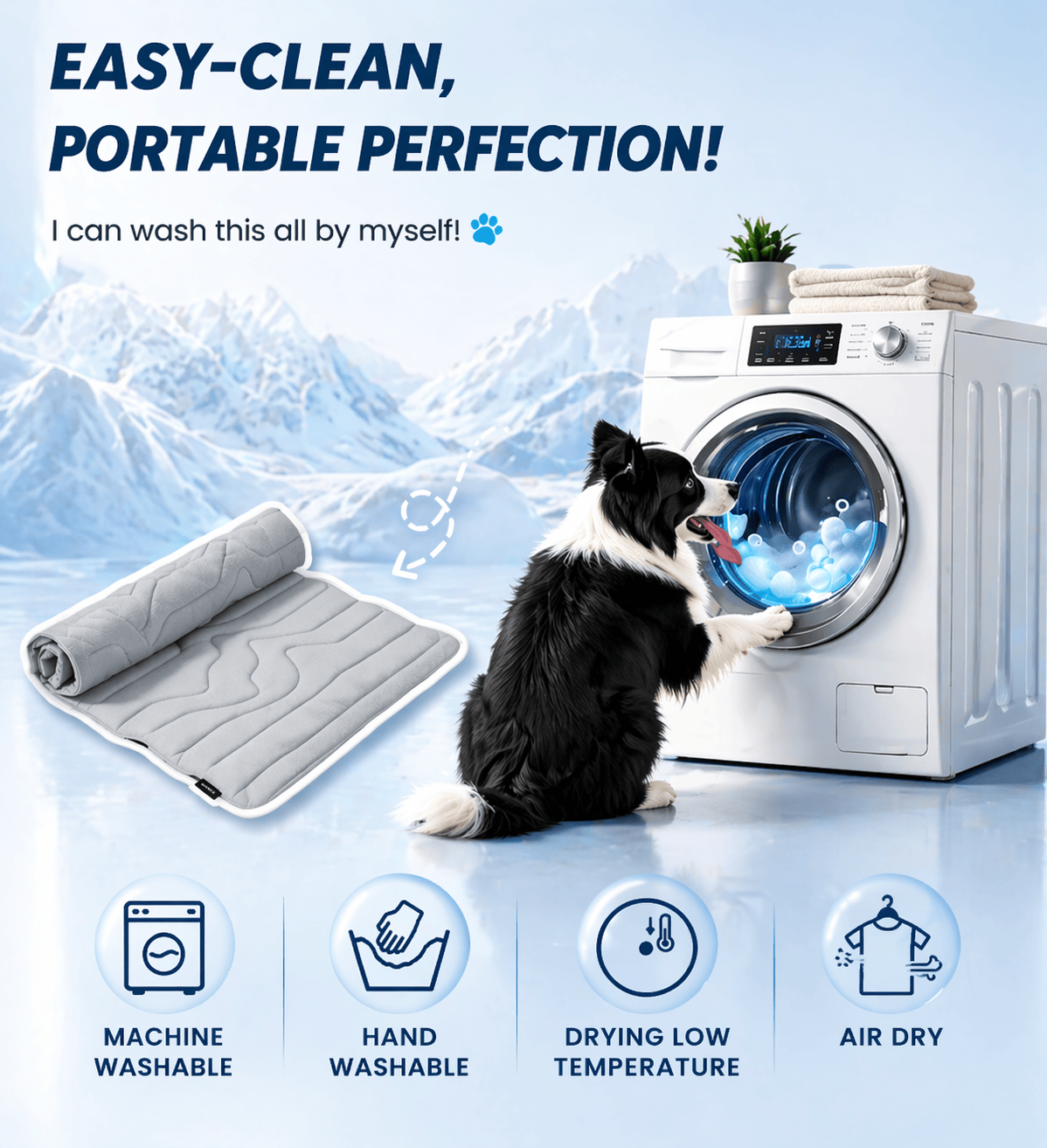 Dual-Side Cooling Dog Mat
