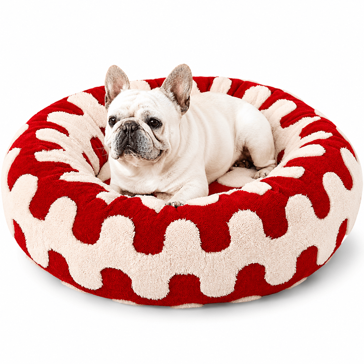 Soft Plush Donut Bed for Dogs & Cats