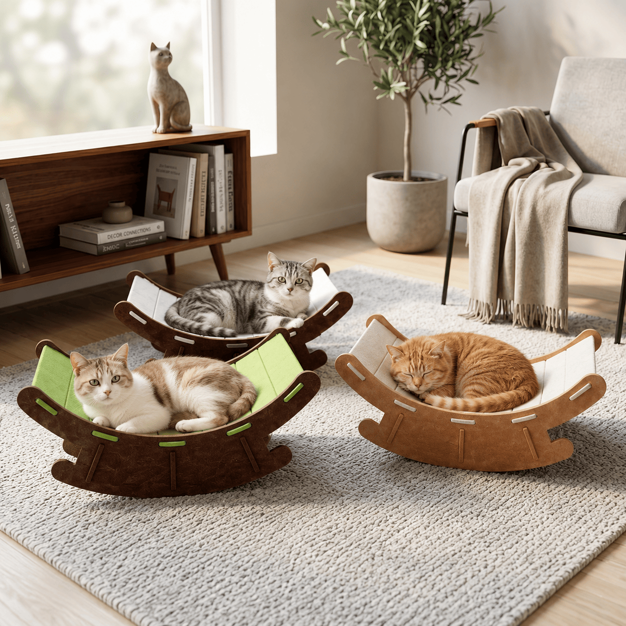 Premium Cat Rocking Bed & Scratching Lounge