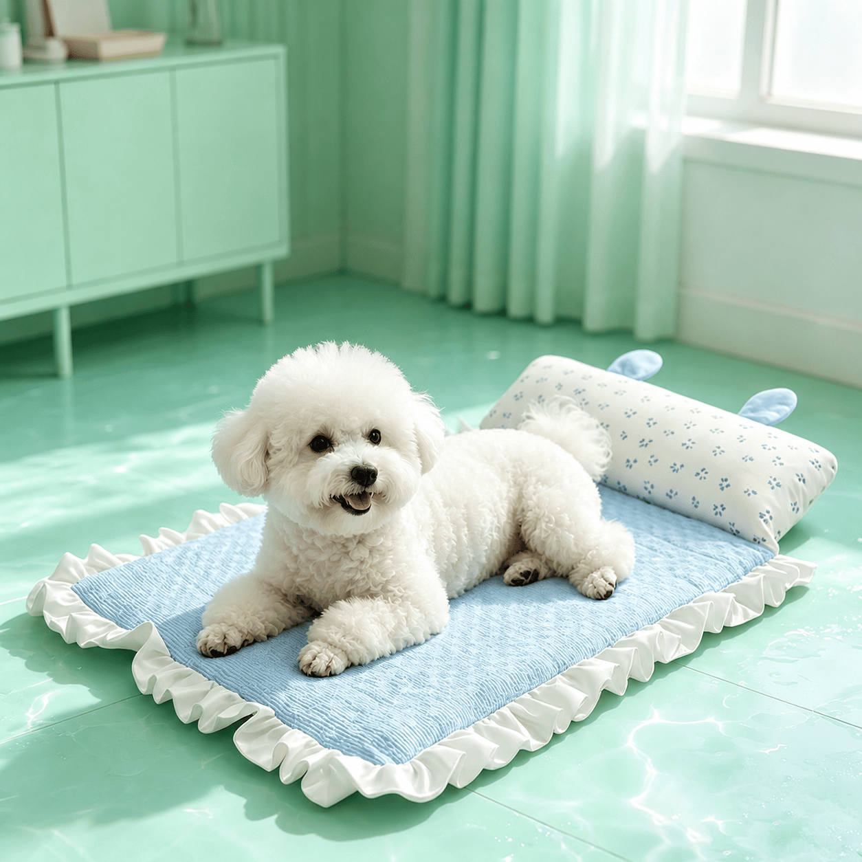 Cooling Rabbit Ear Pet Mat