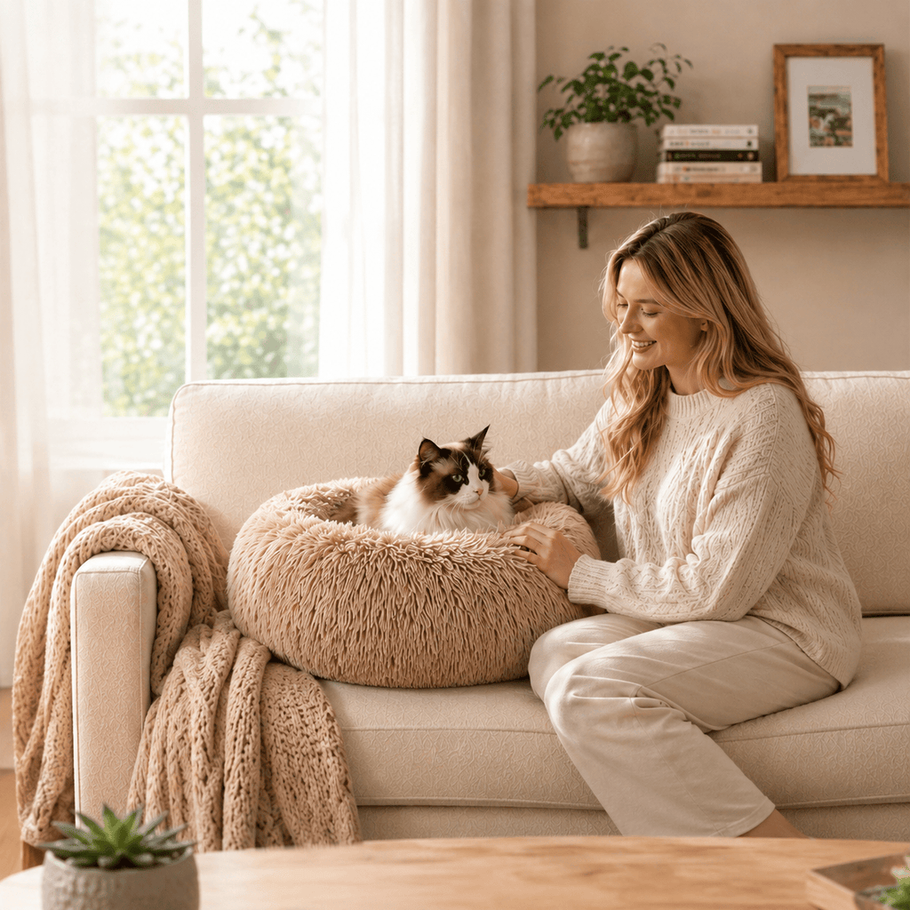 Cloud Calming Donut Dog & Cat Bed