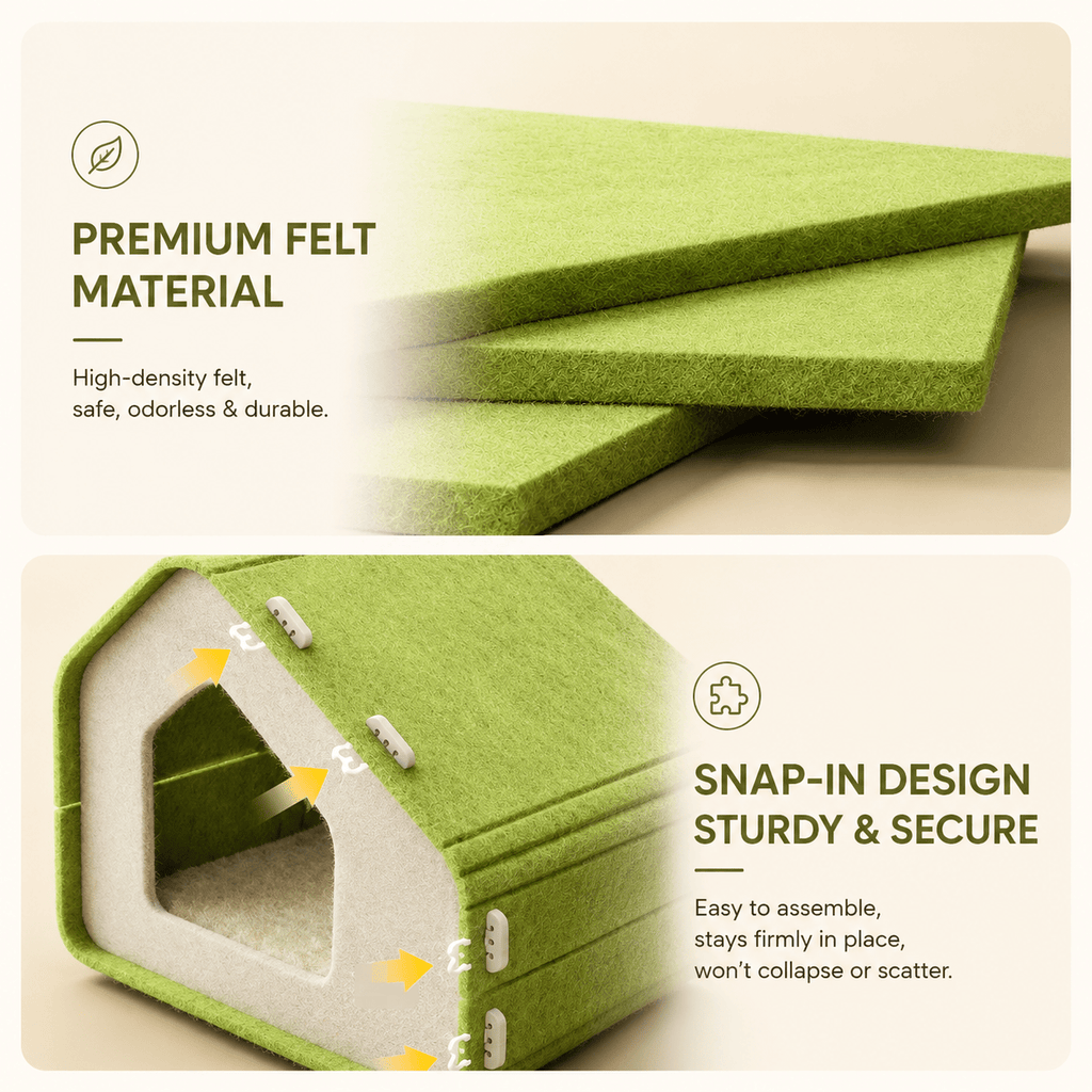 Felt Cat House Scratcher Bed