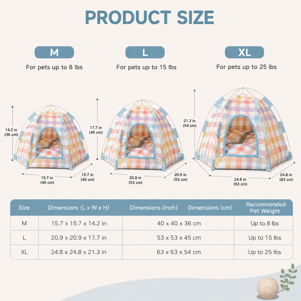 Tiny Luxury Pet Tent Bed