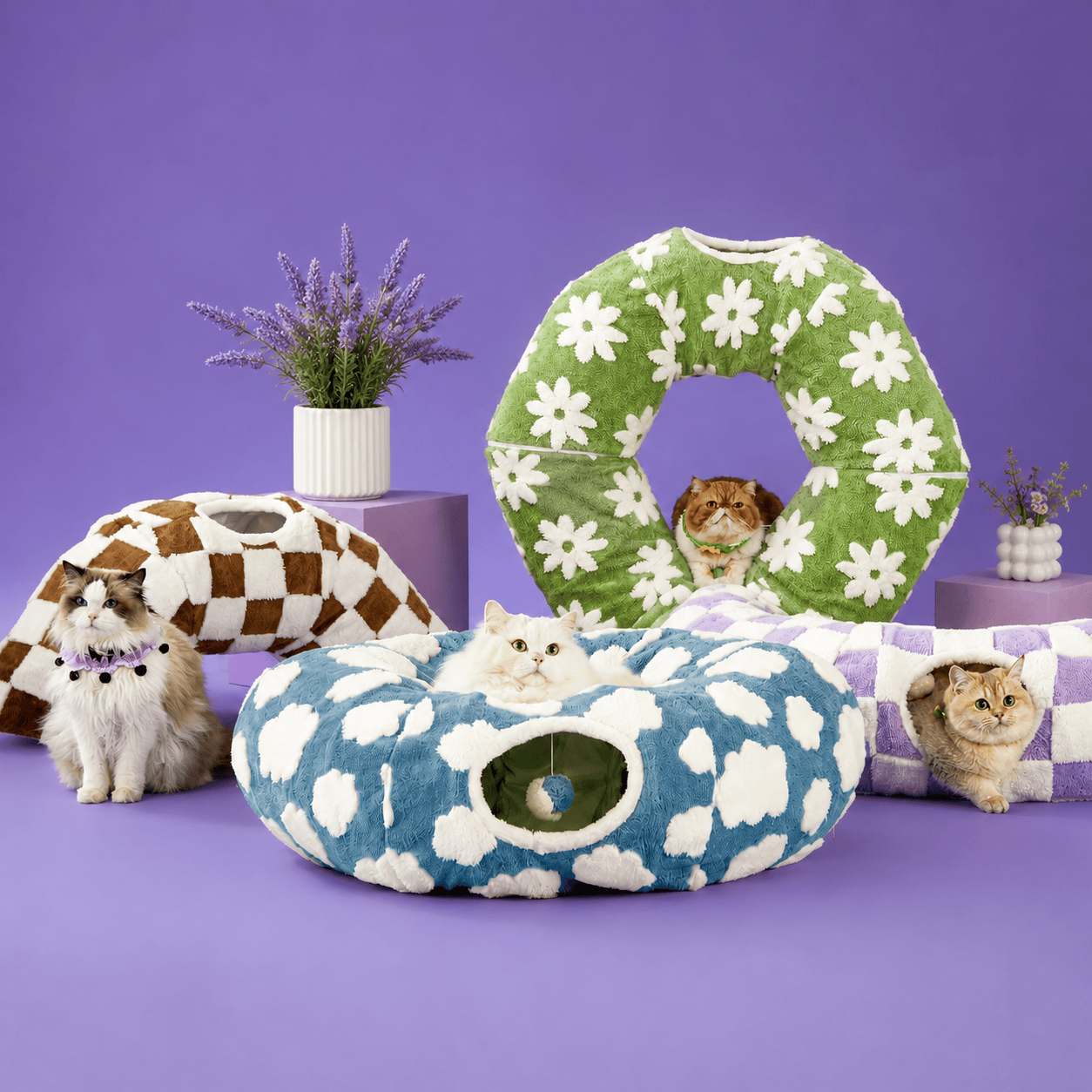 Washable Cat Tunnel Bed