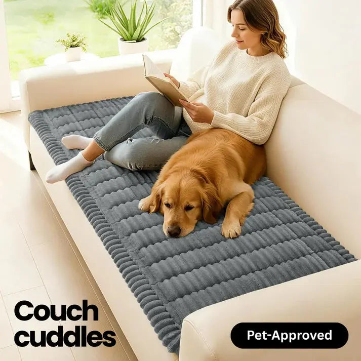 Plush Non-Slip Pet Sofa Cover – Soft, Protective & Washable