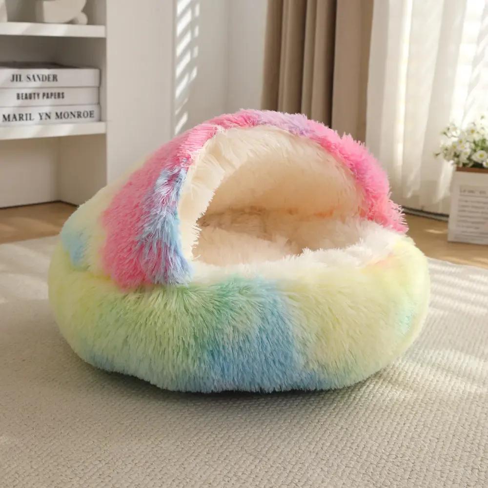 Calming Cowry Pet Bed – Cozy Anti-Anxiety Dog & Cat Bed