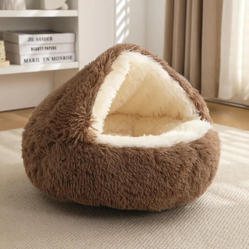 Calming Cowry Pet Bed – Cozy Anti-Anxiety Dog & Cat Bed