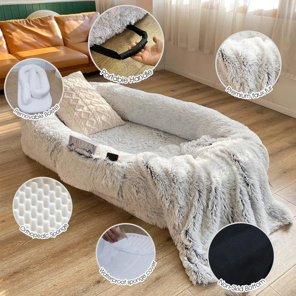 Orthopedic Human Dog Bed – Large Cozy Lounger for Relaxing