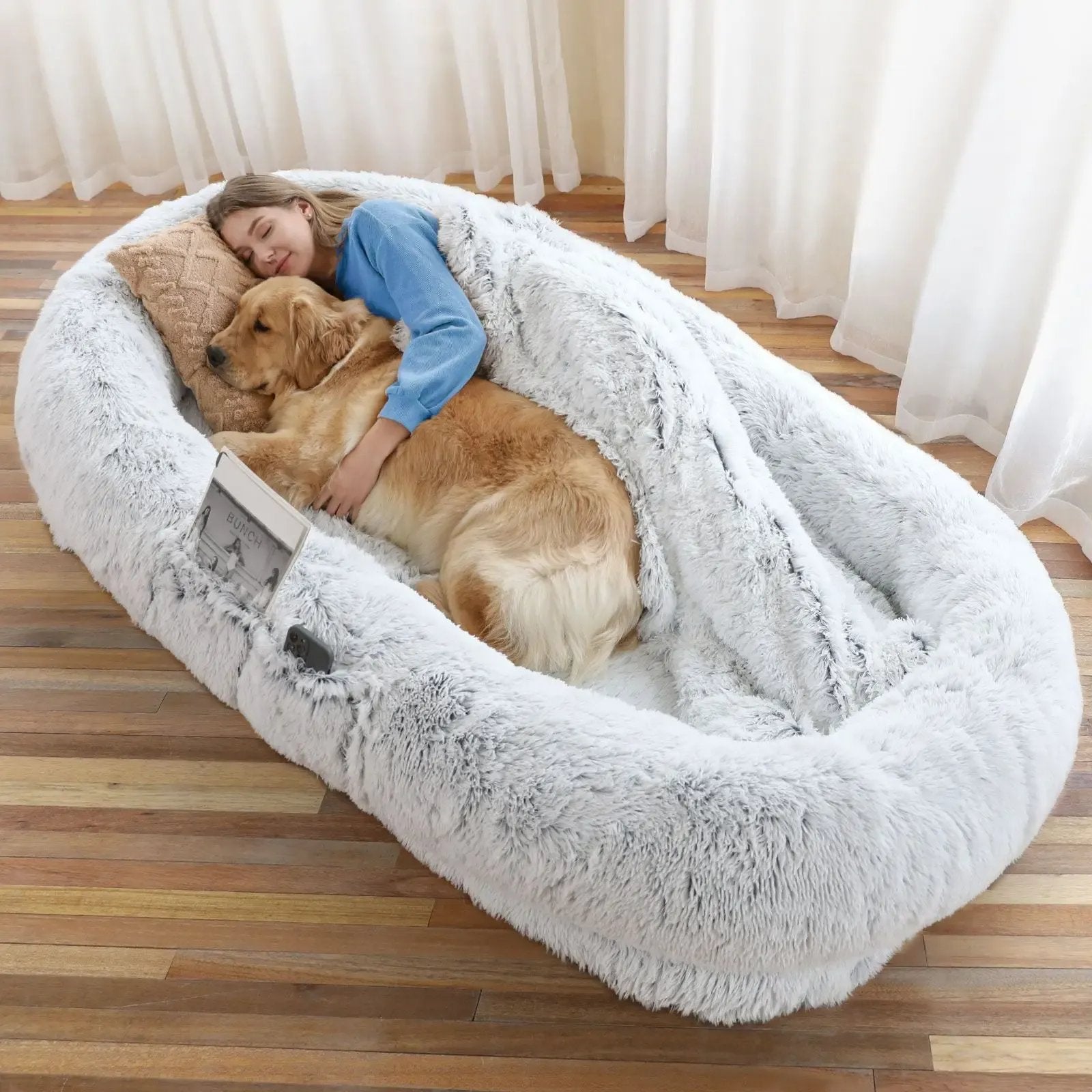 Orthopedic Human Dog Bed – Large Cozy Lounger for Relaxing