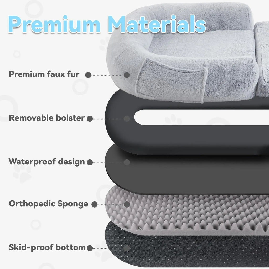 Giant Dog Bed for Humans – Plush Orthopedic Lounger