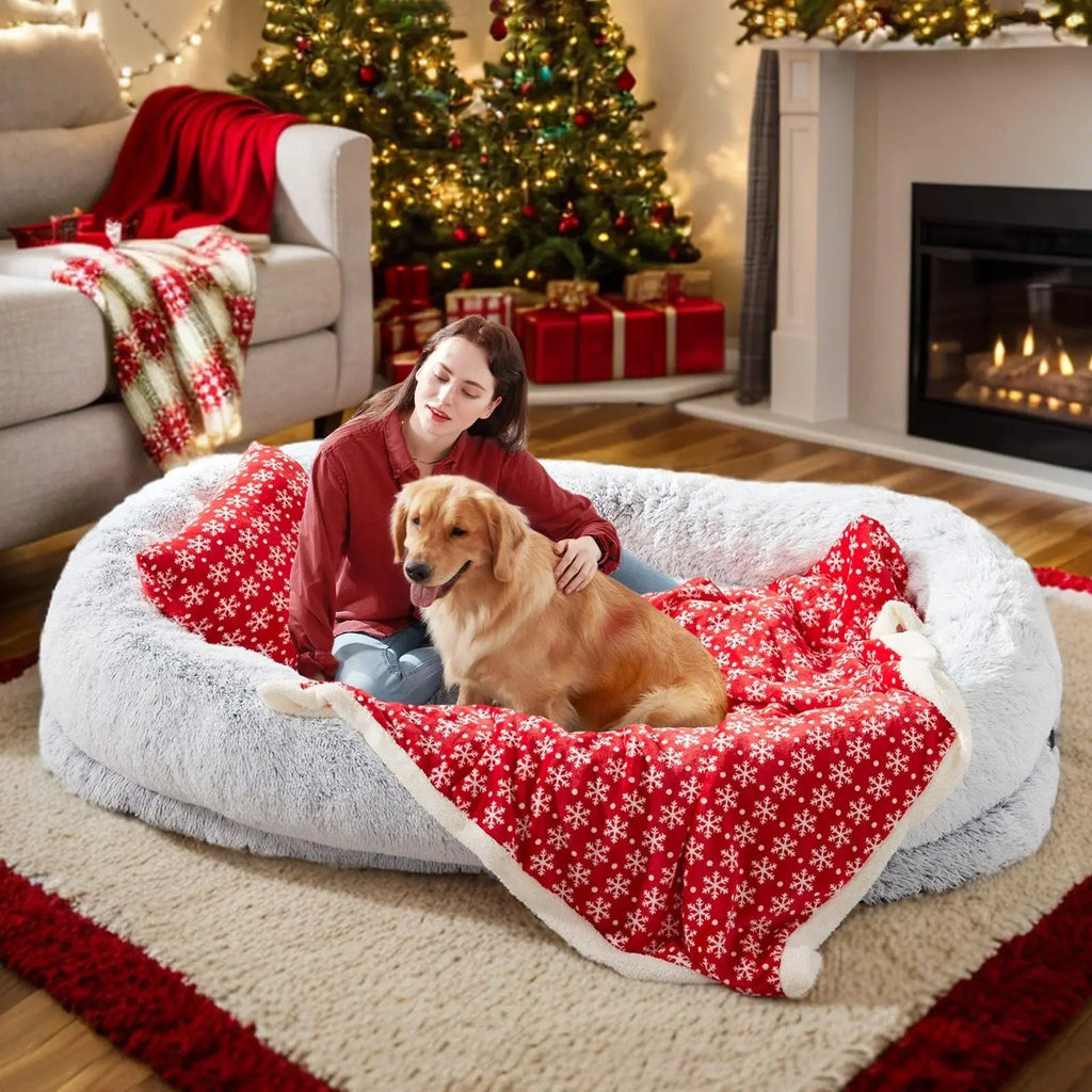Orthopedic Human Dog Bed – Large Cozy Lounger for Relaxing