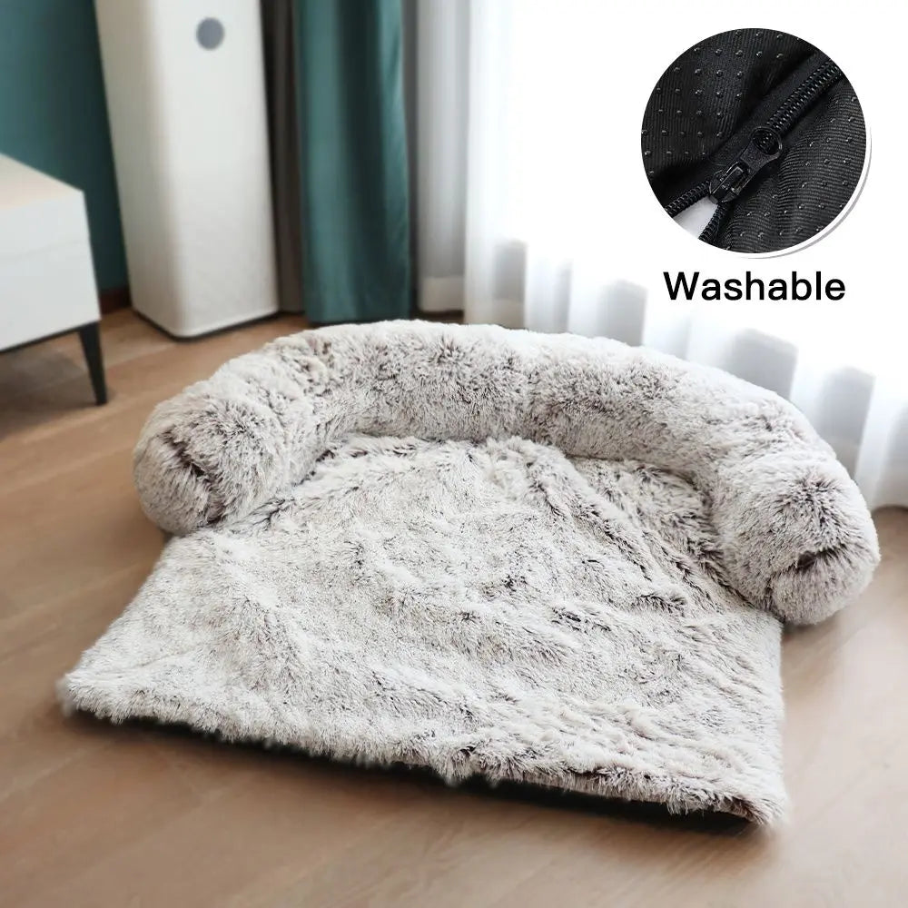 Pet Sofa Bed – Soft Plush Cushion & Blanket for Dogs & Cats