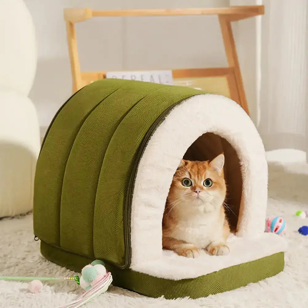 Cozy Cave Pet Bed – Warm Cat & Dog House