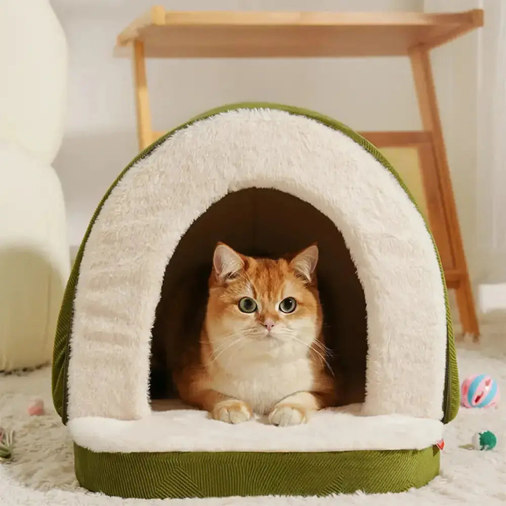 Cozy Cave Pet Bed – Warm Cat & Dog House