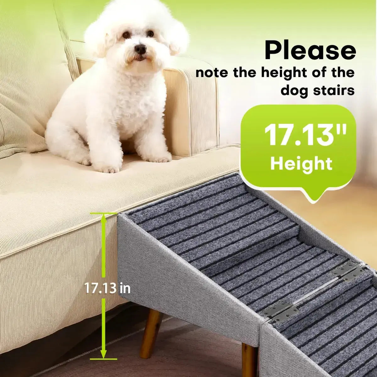 Dog Stairs Ramp – Convertible Ottoman for Small & Senior Dogs