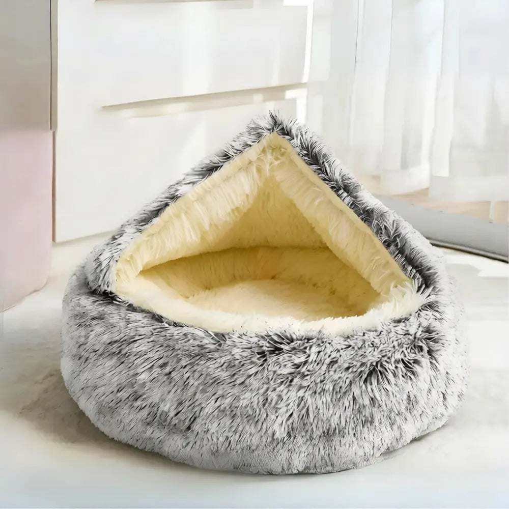 Calming Cowry Pet Bed – Cozy Anti-Anxiety Dog & Cat Bed